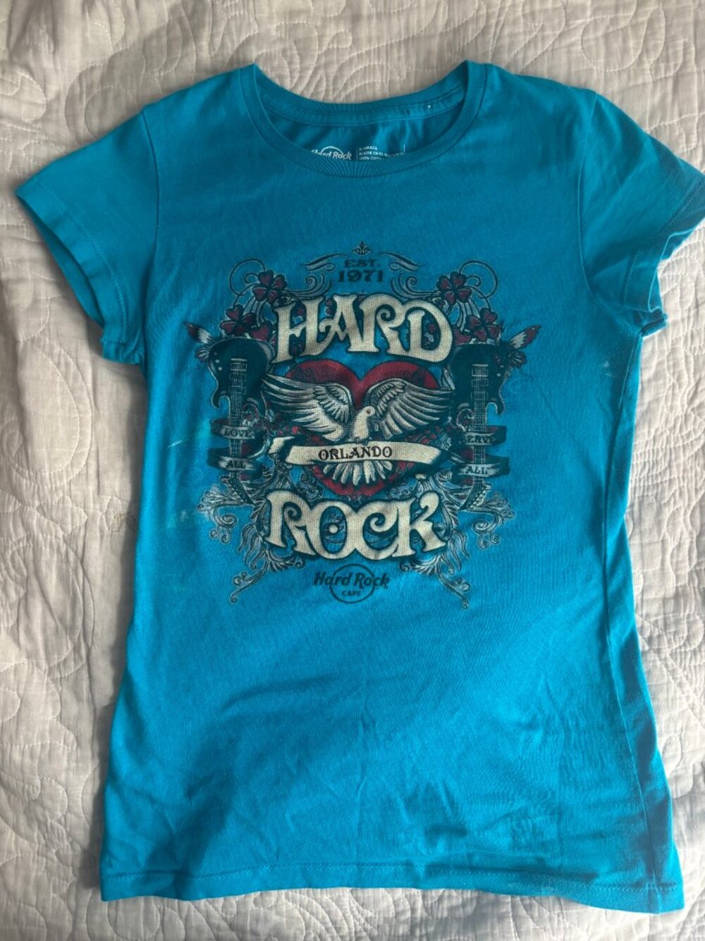 Blue Hard Rock Cafe Baby Tee